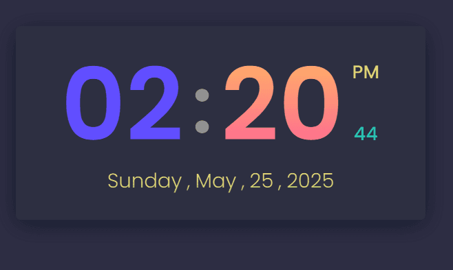 Digital Clock Screenshot